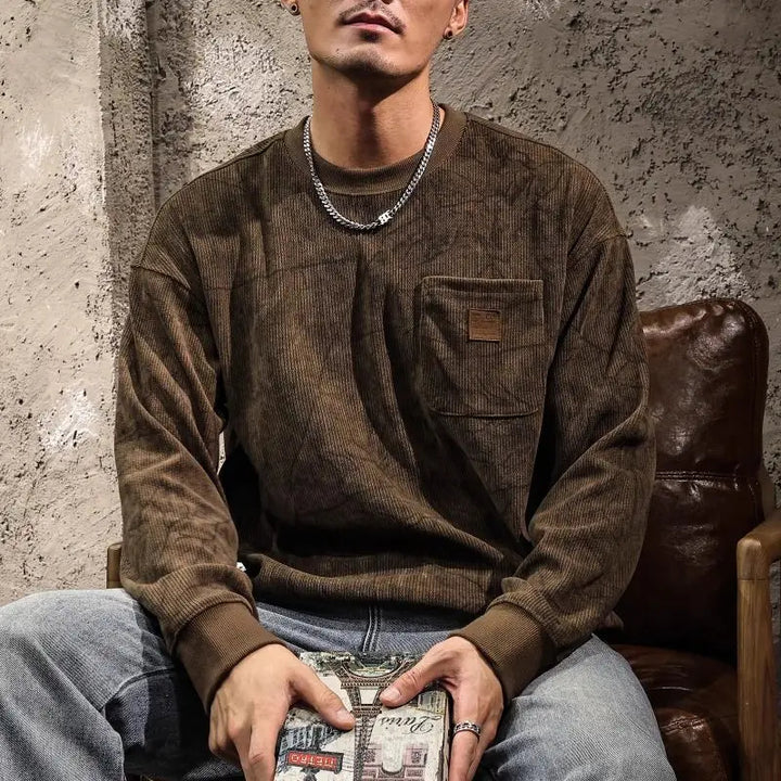 Harlan Washed Corduroy Crewneck