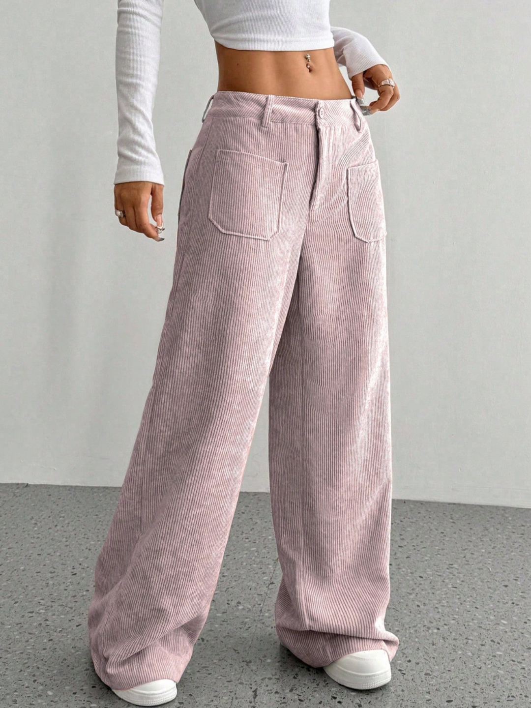 Maison Corduroy Wide-Leg Pant