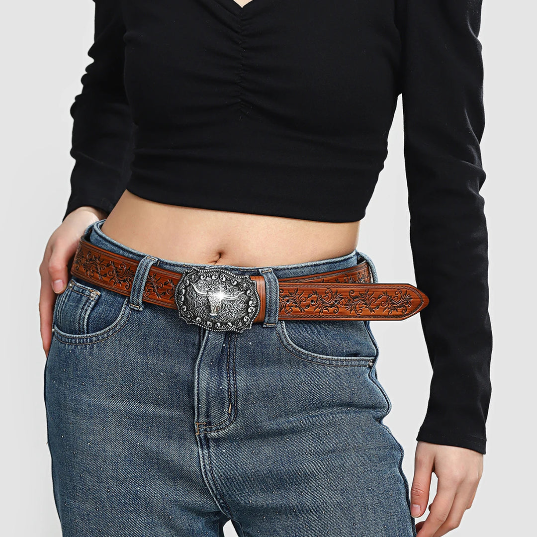Heirloom Embossed Buckle Belt