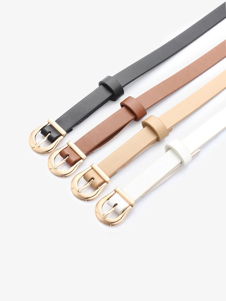 Vivara Slim Leather Belt Set