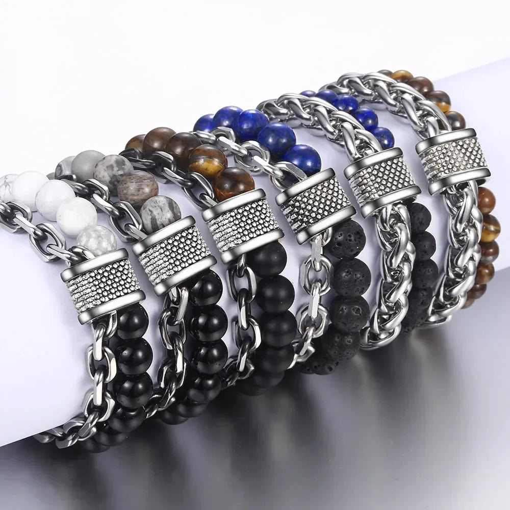 Orion Dual-Stone Chain Bracelet