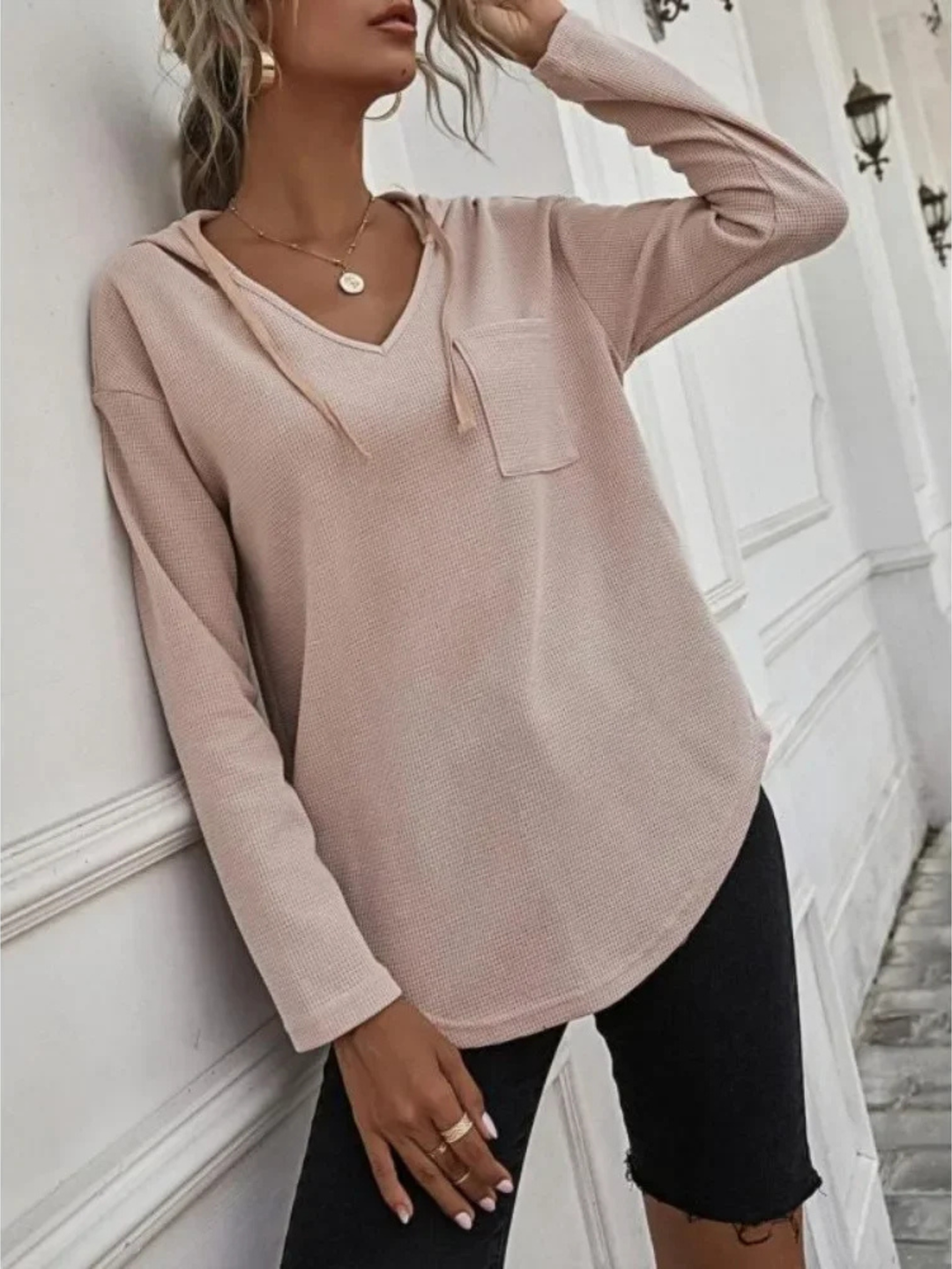 Calla Waffle Knit Hoodie