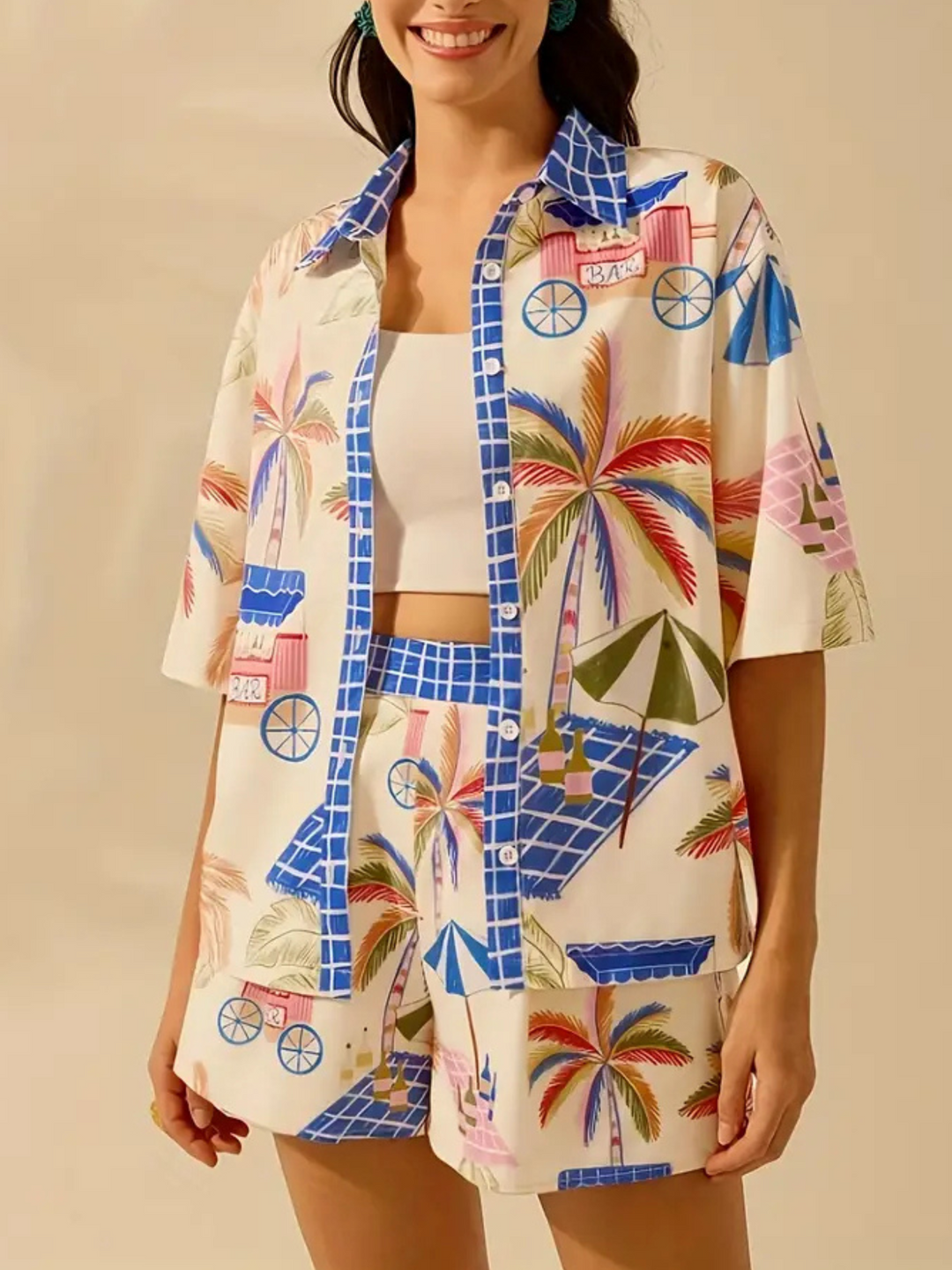 Ibiza Tropic Satin Co-Ord