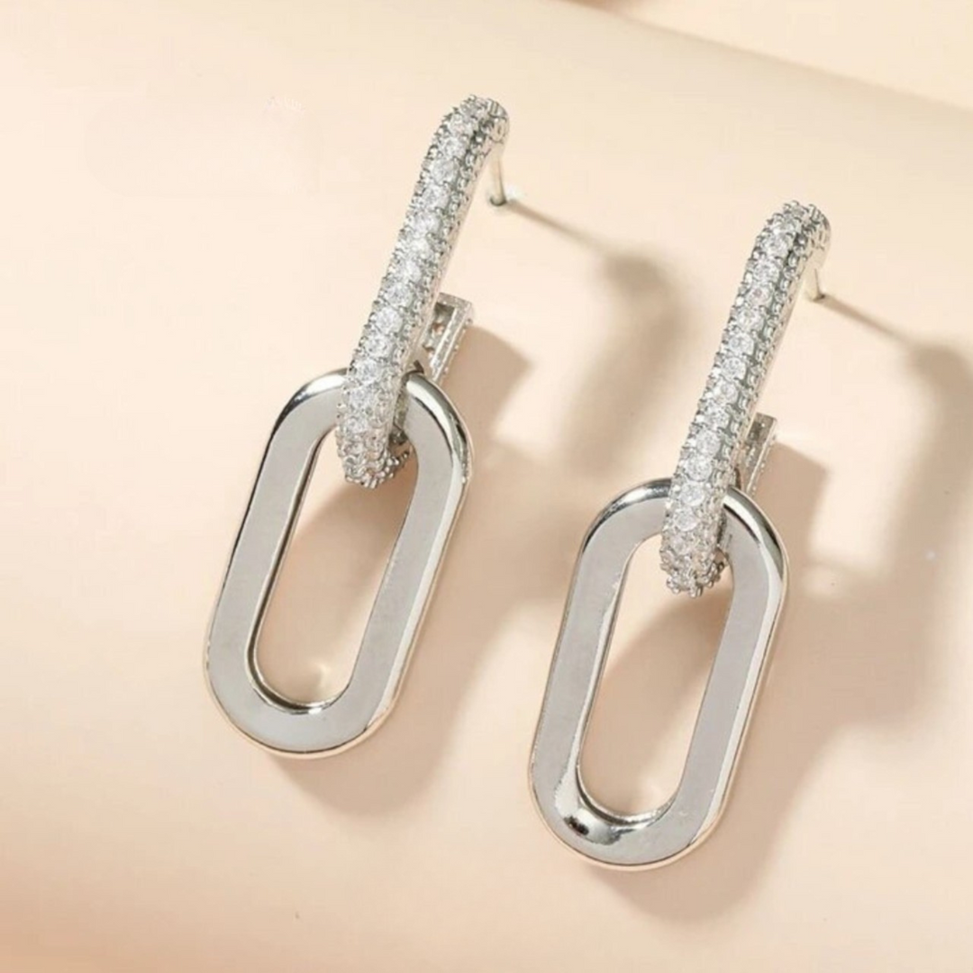 Pavé Loop Drop Earring