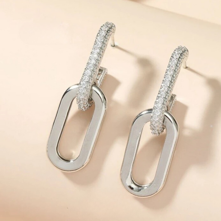 Pavé Loop Drop Earring