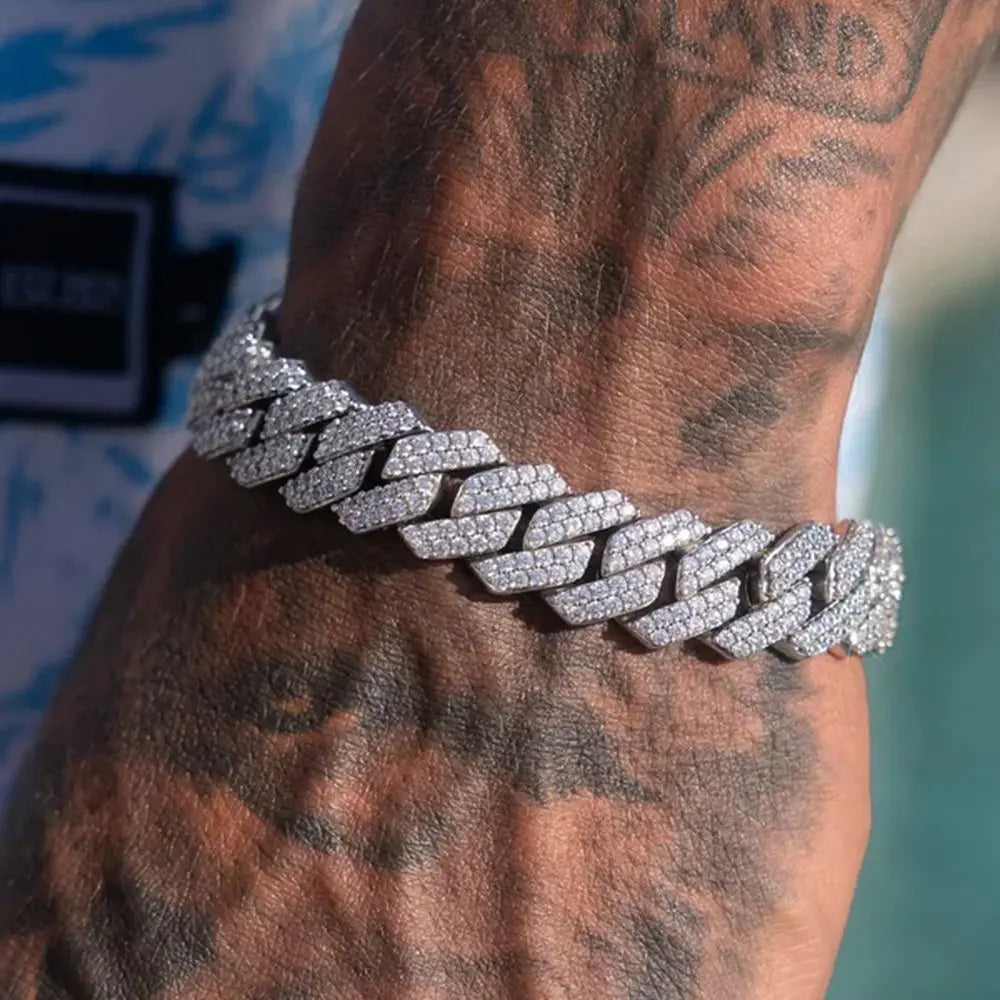 Alpha Iced Link Bracelet