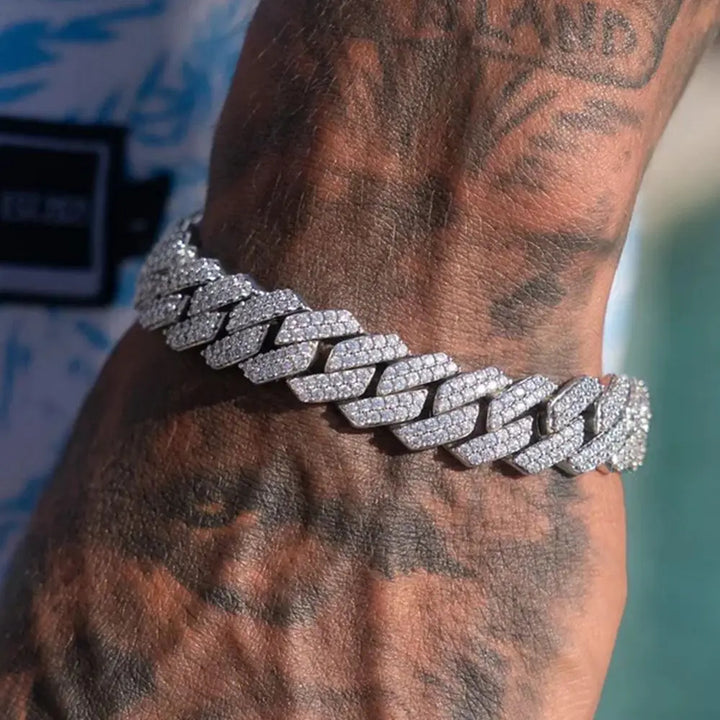 Alpha Iced Link Bracelet