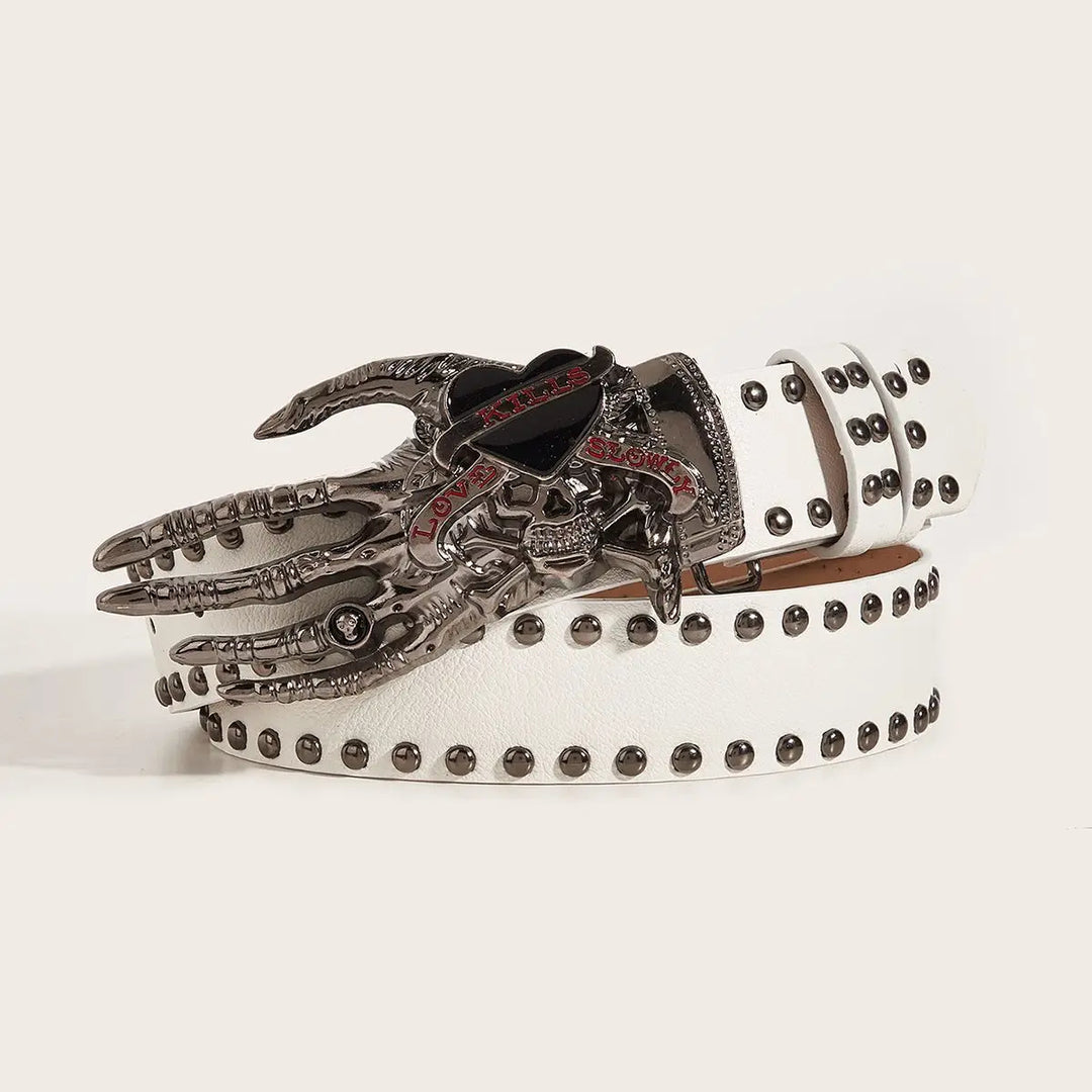 Flesh & Metal Buckle Belt