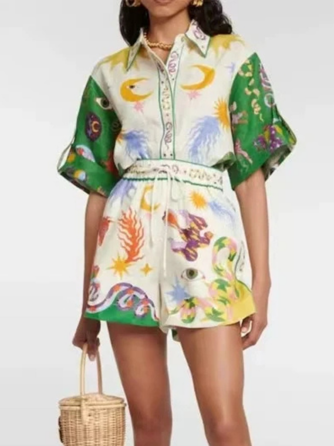Ibiza Tropic Satin Co-Ord