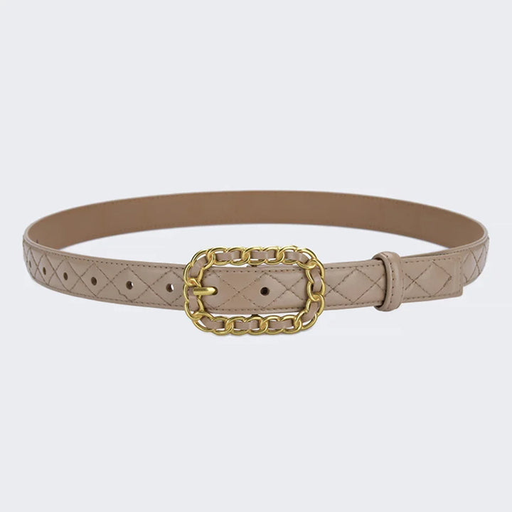 Sainte Quilted Leather Belt