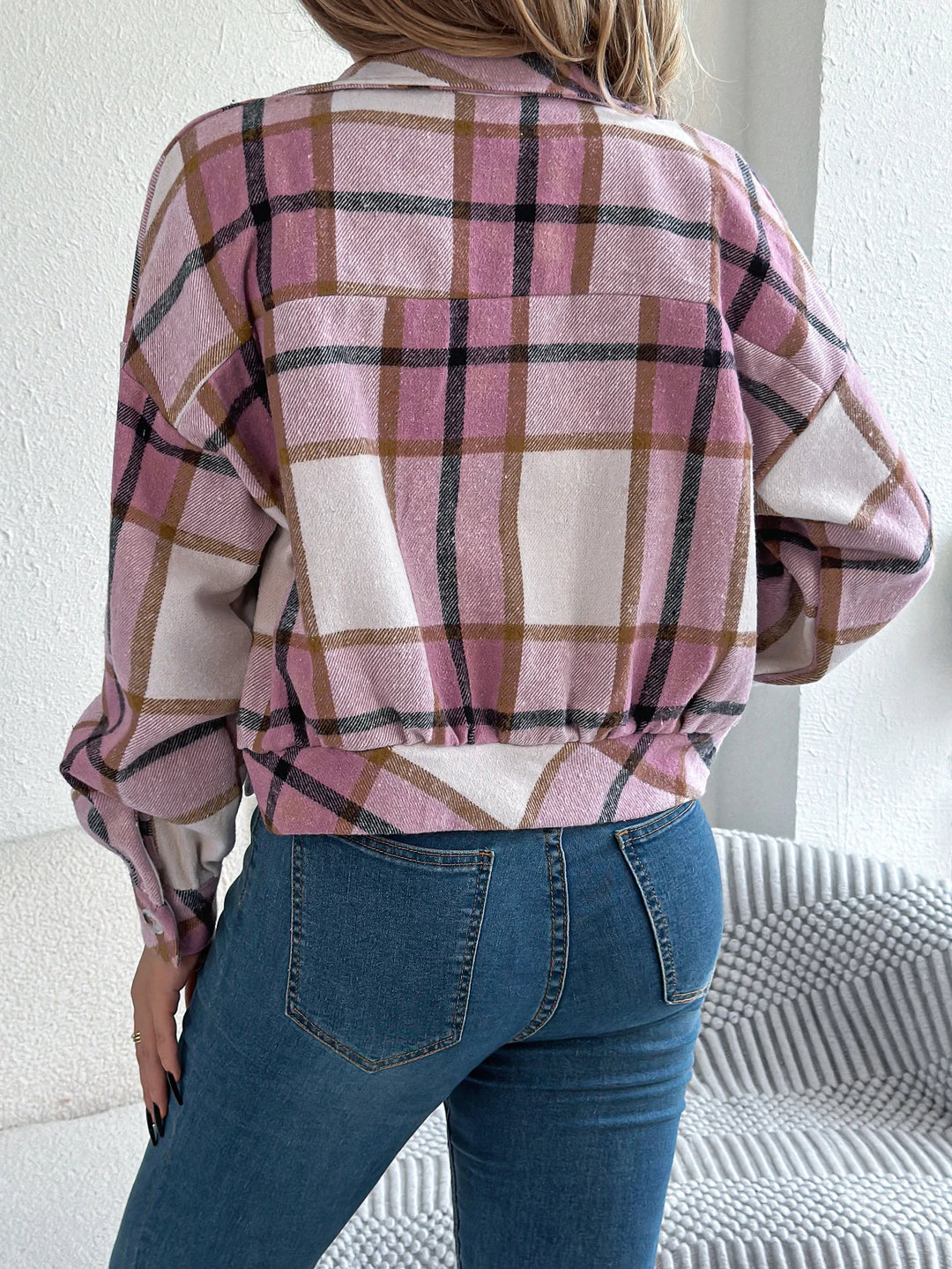 Aubrey Cropped Flannel Shacket