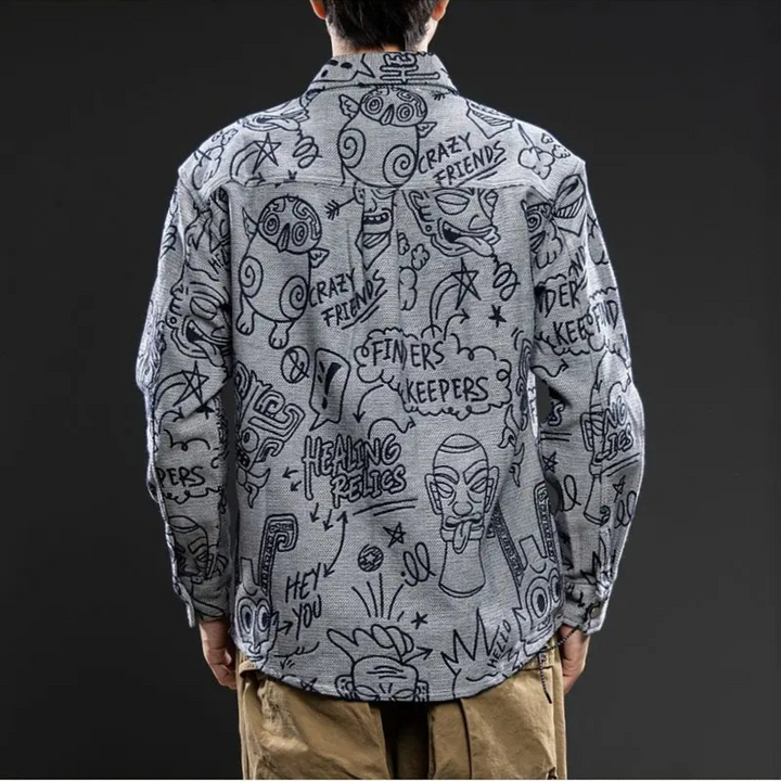 Ink Theory Graffiti Button-Up