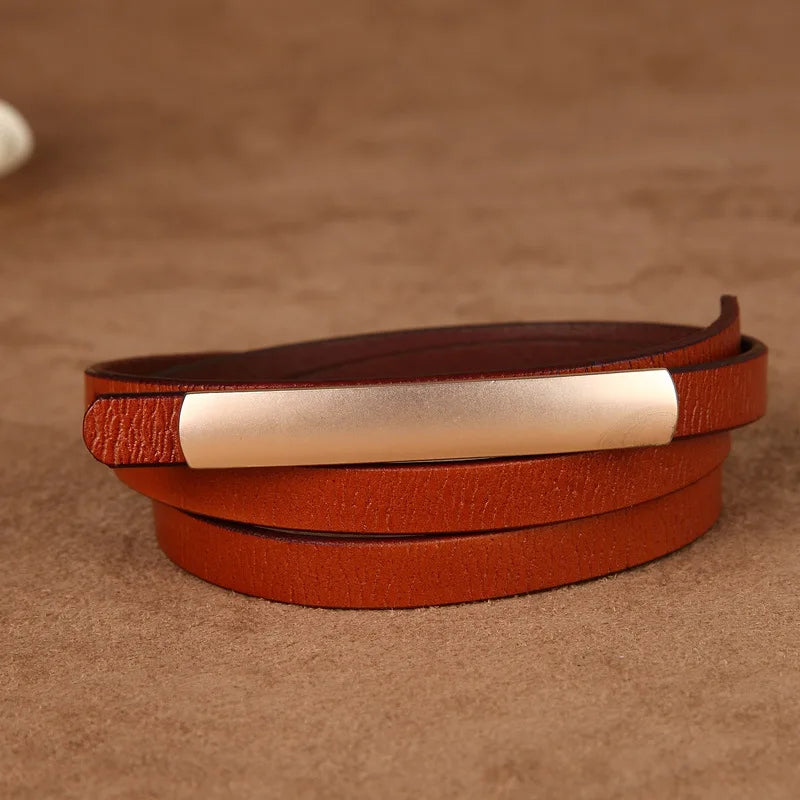 Maison Slim Leather Belt