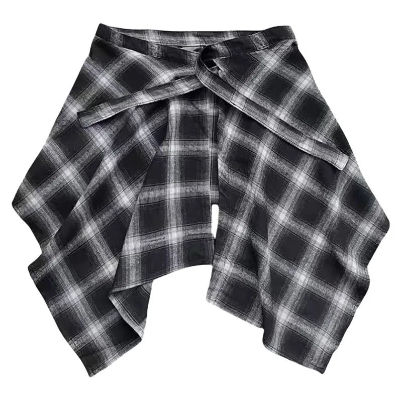 Downtown Flannel Wrap Skirt