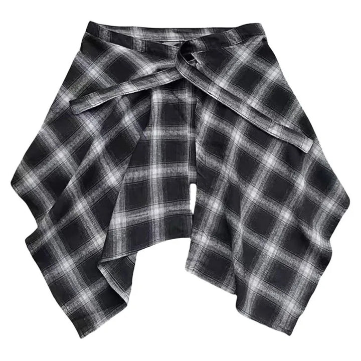 Downtown Flannel Wrap Skirt