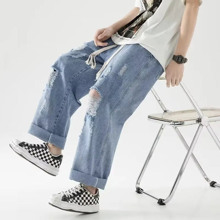 Riot Distressed Denim Jogger