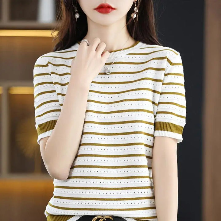 Madison Stripe Knit Tee