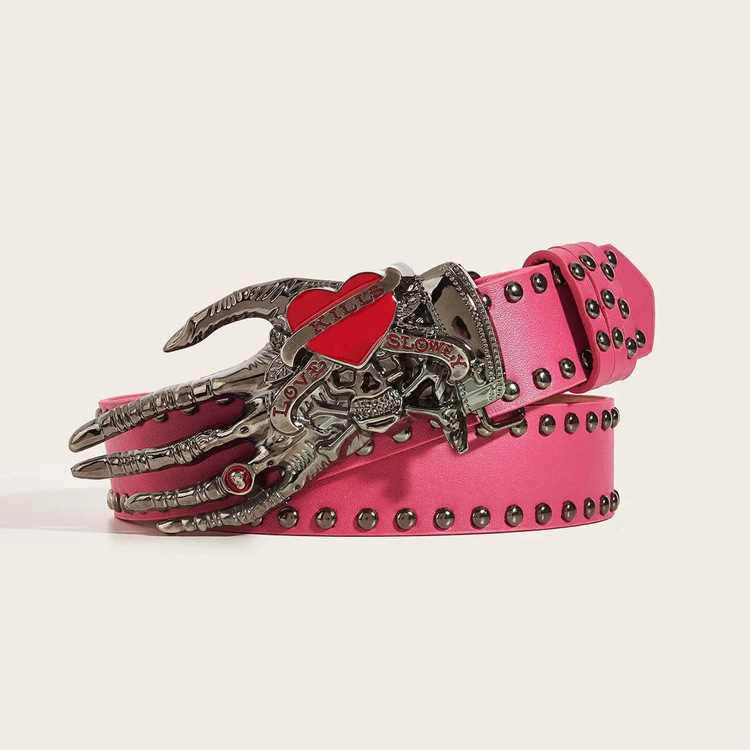 Flesh & Metal Buckle Belt