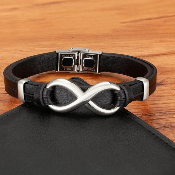 Infinity Link Leather Cuff