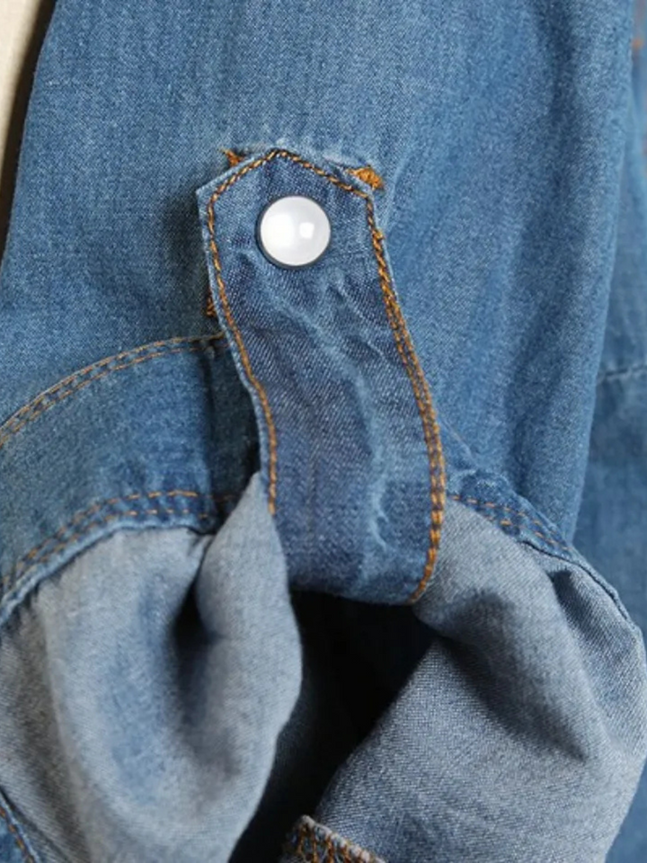 Runway Knot-Tie Denim Shirt
