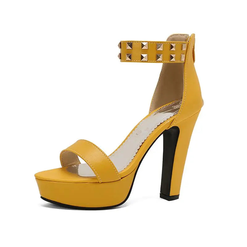 Vanity Studded Platform Heels