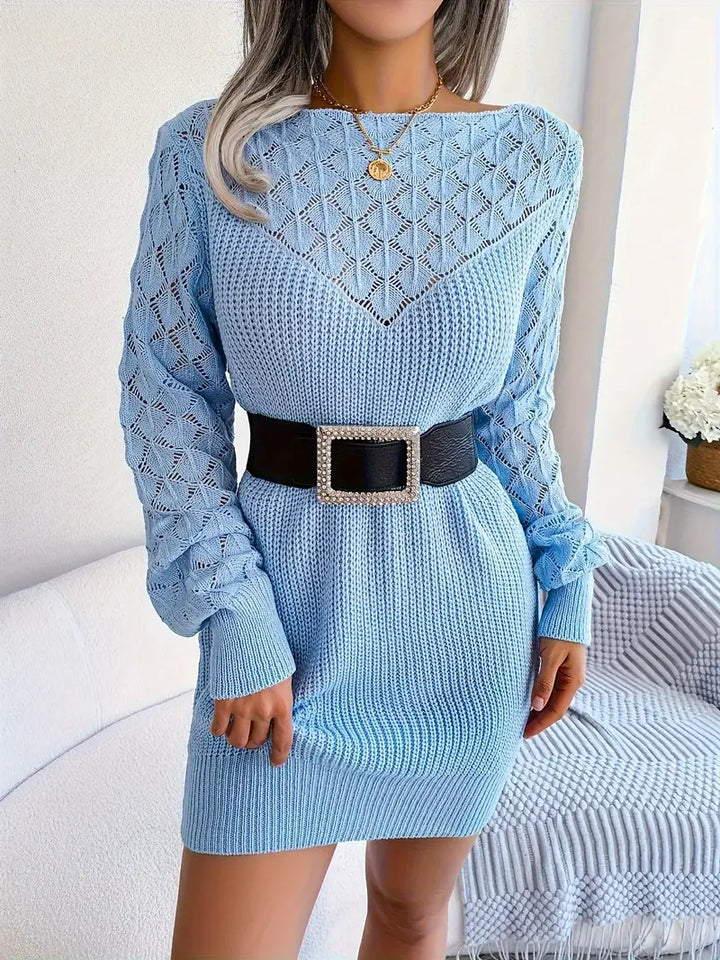 Sylvie Ribbed Knit Sweater Dress
