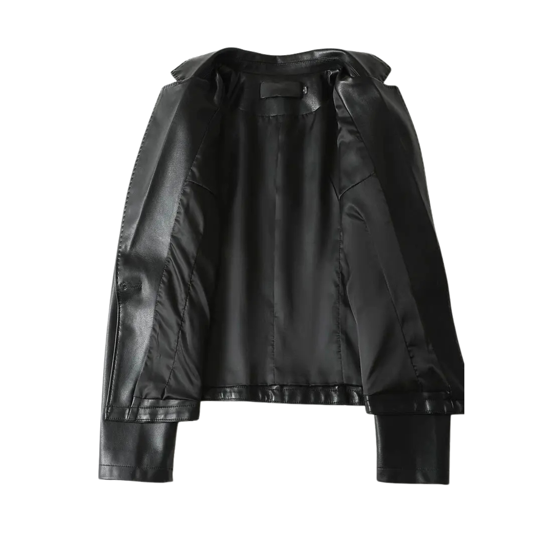 Victoria Faux Leather Blazer
