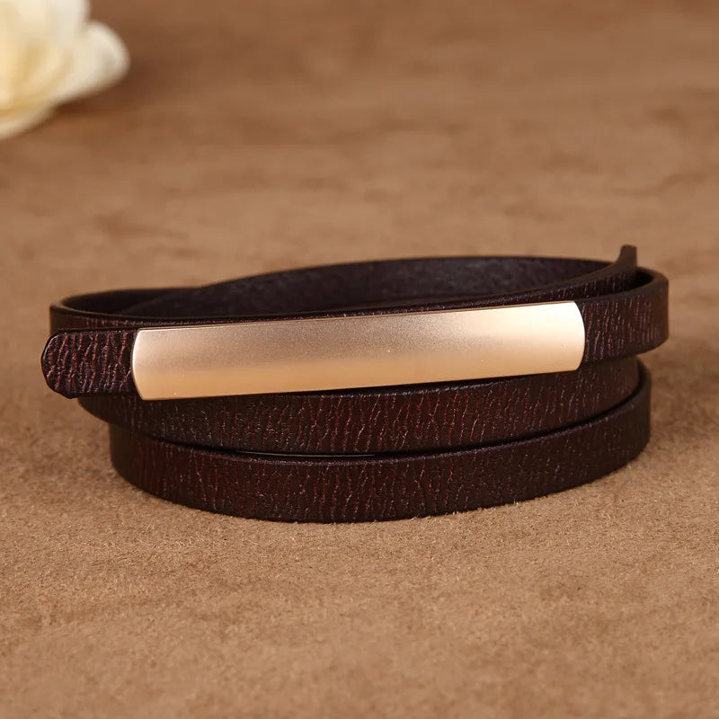 Maison Slim Leather Belt