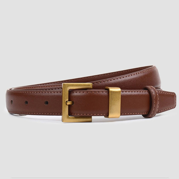Cavaro Brass Leather Belt