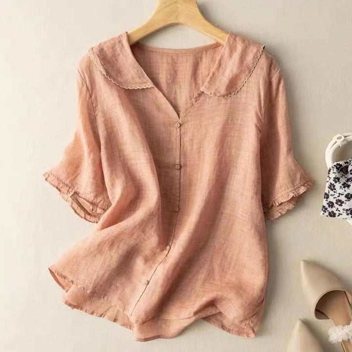 Willow Scallop Button-Up Shirt