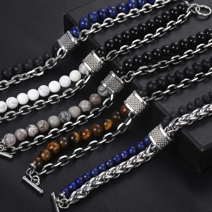 Orion Dual-Stone Chain Bracelet