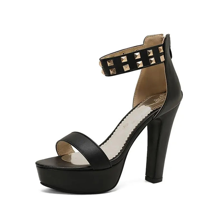 Vanity Studded Platform Heels