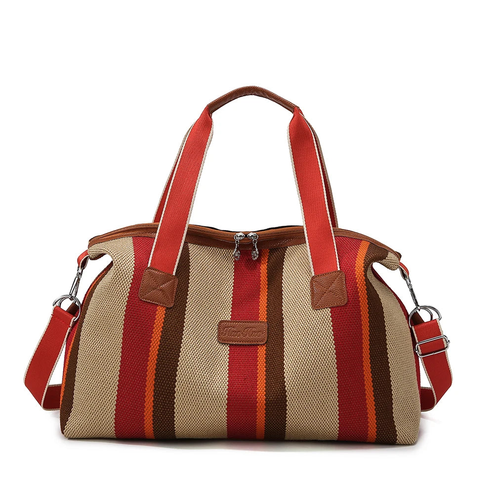 Avalon Stripe Canvas Duffel