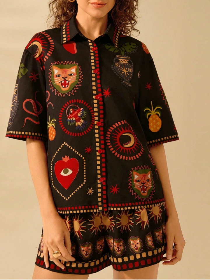 Ibiza Tropic Satin Co-Ord