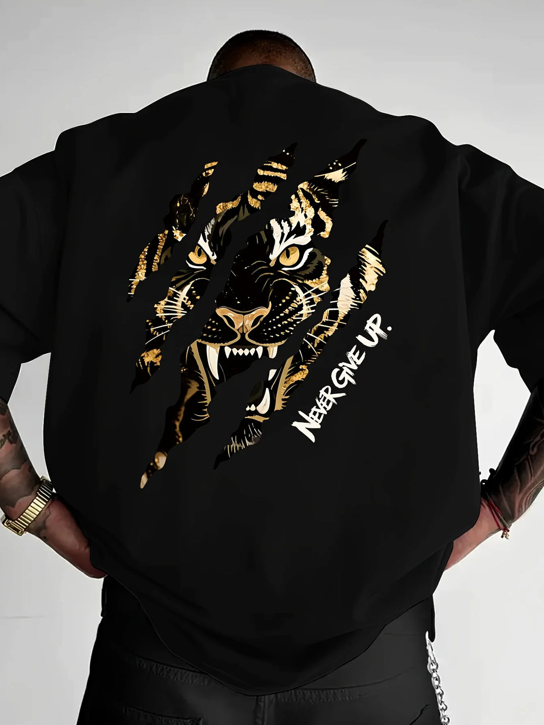 Never Give Up Oversized Tee