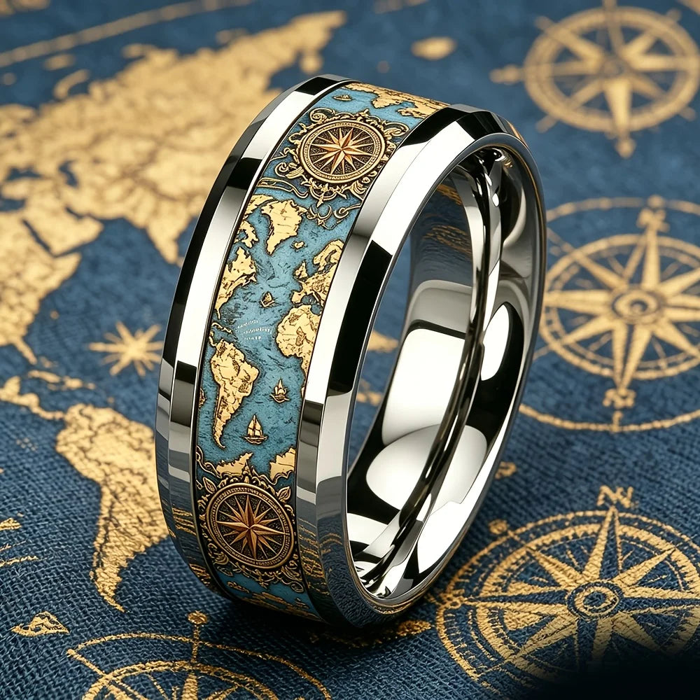 Voyager World Map Ring