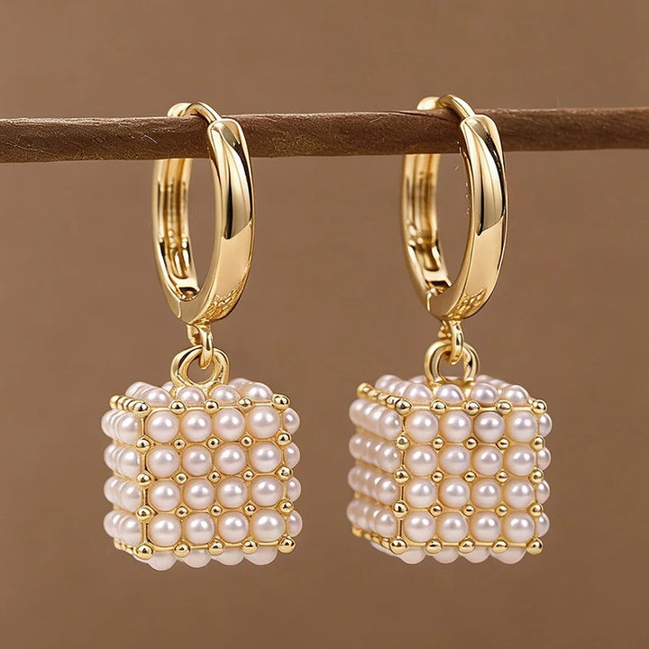 Cubique Pearl Drop Earrings