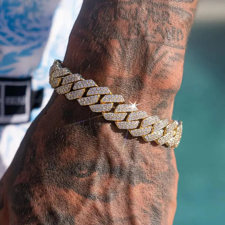 Alpha Iced Link Bracelet