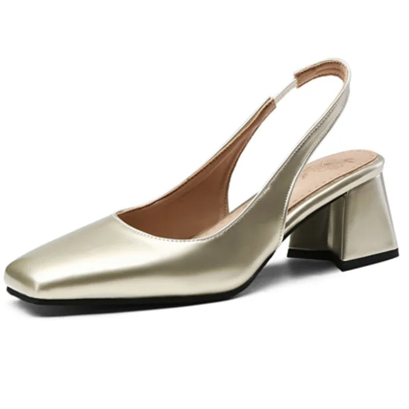 Vera Arc Gloss Slingback Heel