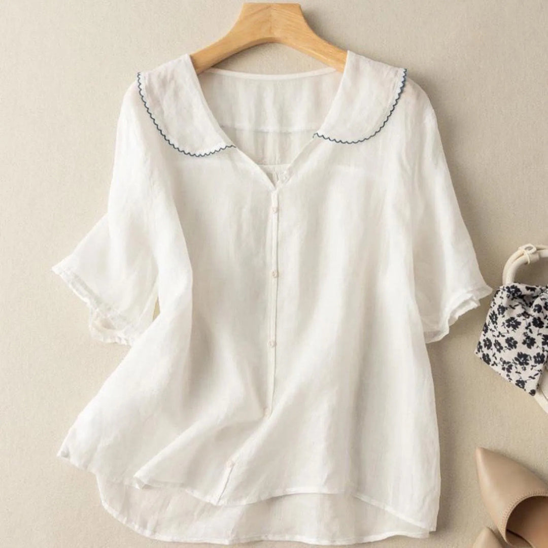 Willow Scallop Button-Up Shirt