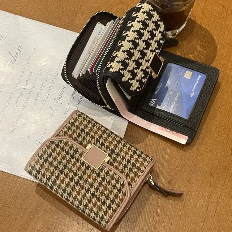 Milan Houndstooth Wallet