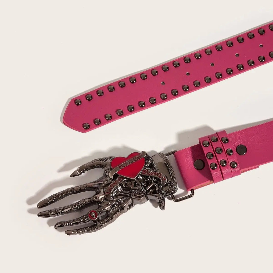 Flesh & Metal Buckle Belt