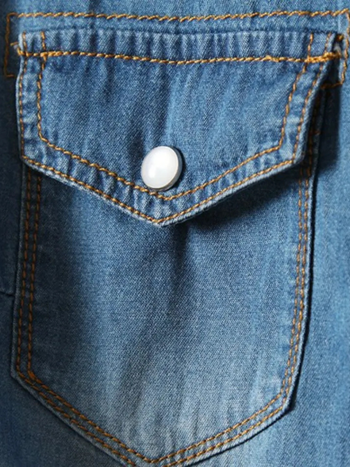 Runway Knot-Tie Denim Shirt