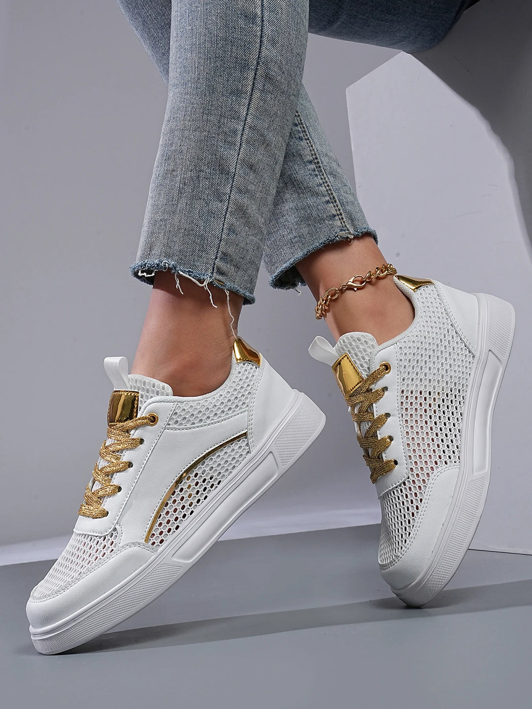 Halo Mesh Chrome Sneaker