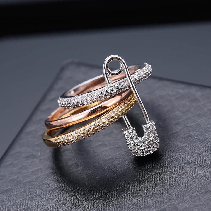 Pavé Pin-Lock Ring