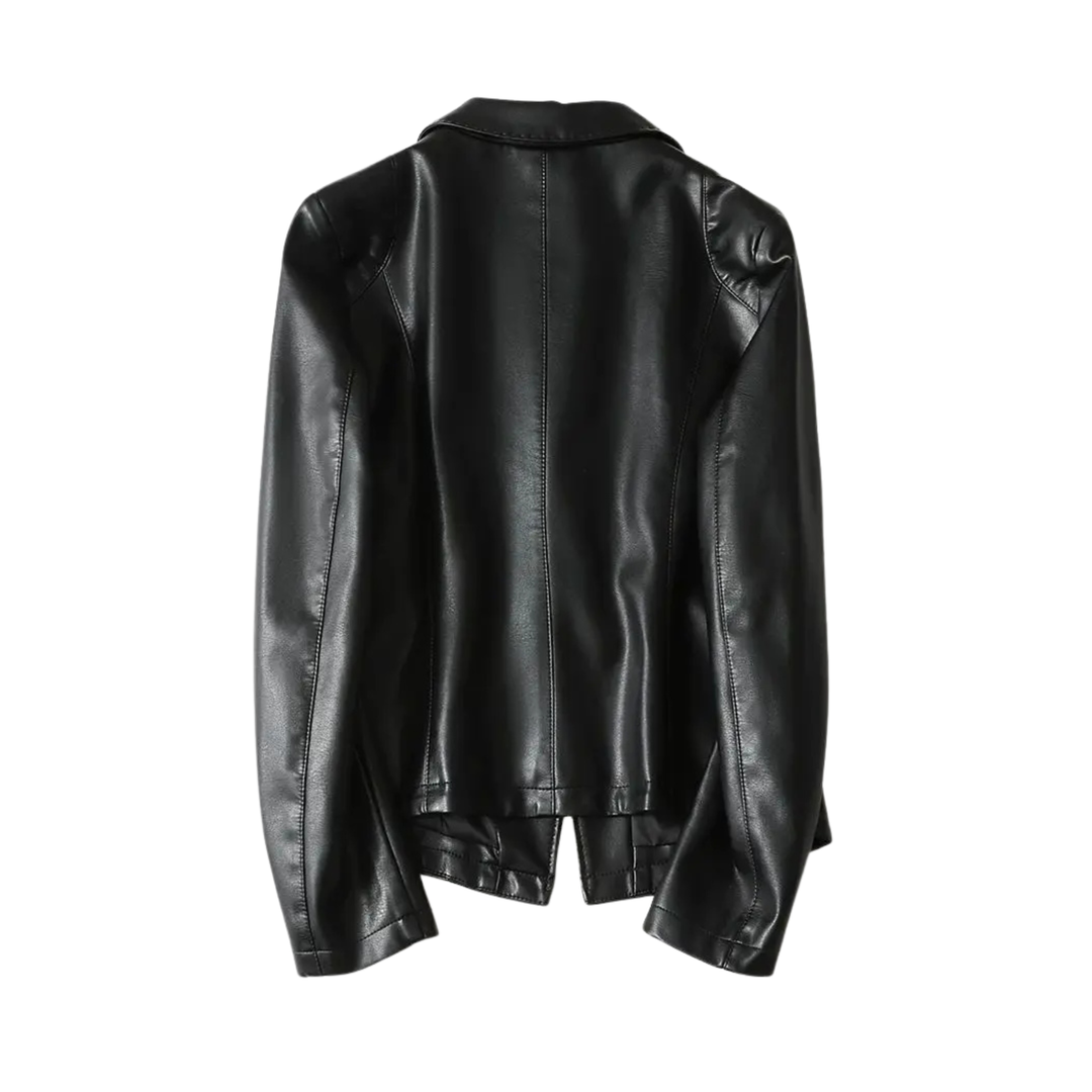 Victoria Faux Leather Blazer