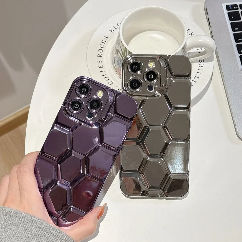 Hex Chrome iPhone Case