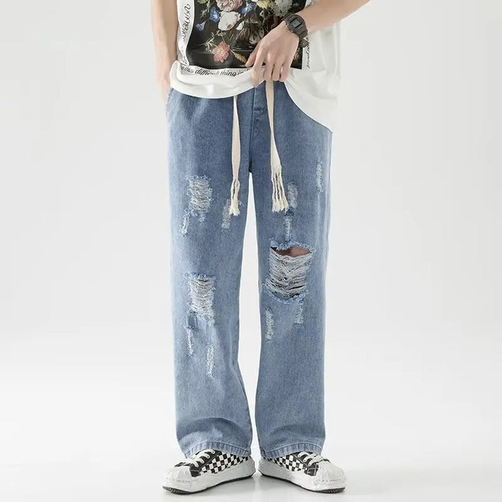 Riot Distressed Denim Jogger
