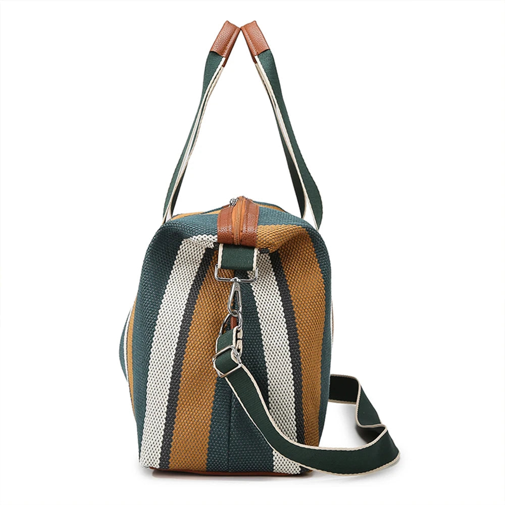 Avalon Stripe Canvas Duffel