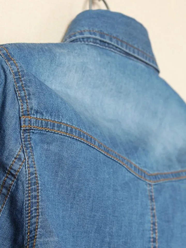 Runway Knot-Tie Denim Shirt